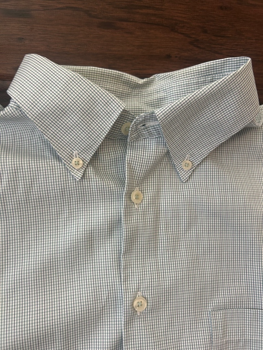 Charles Tyrwhitt Green and Blue Button-Down Classic Fit Non-Iron Dress Shirt